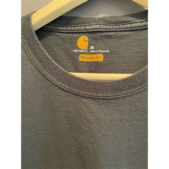 Carhartt Men's Blue Heavyweight Short Sleeve Pocket T-Shirt Size M - Picture 3 of 6